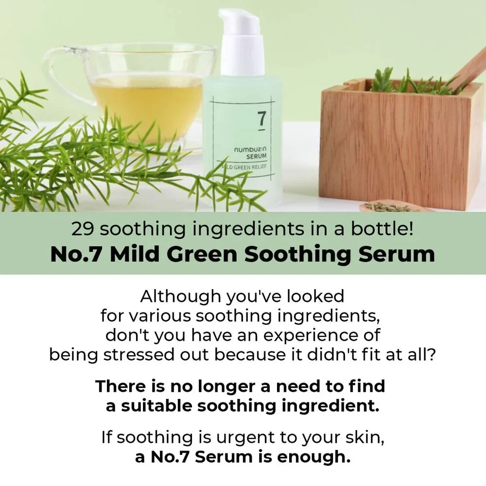 No.7 Serum, Green Soothing Serum, Acne-Prone Skin, Green Tea, Noni, 1.69 fl. oz.